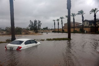 Car flooded in California